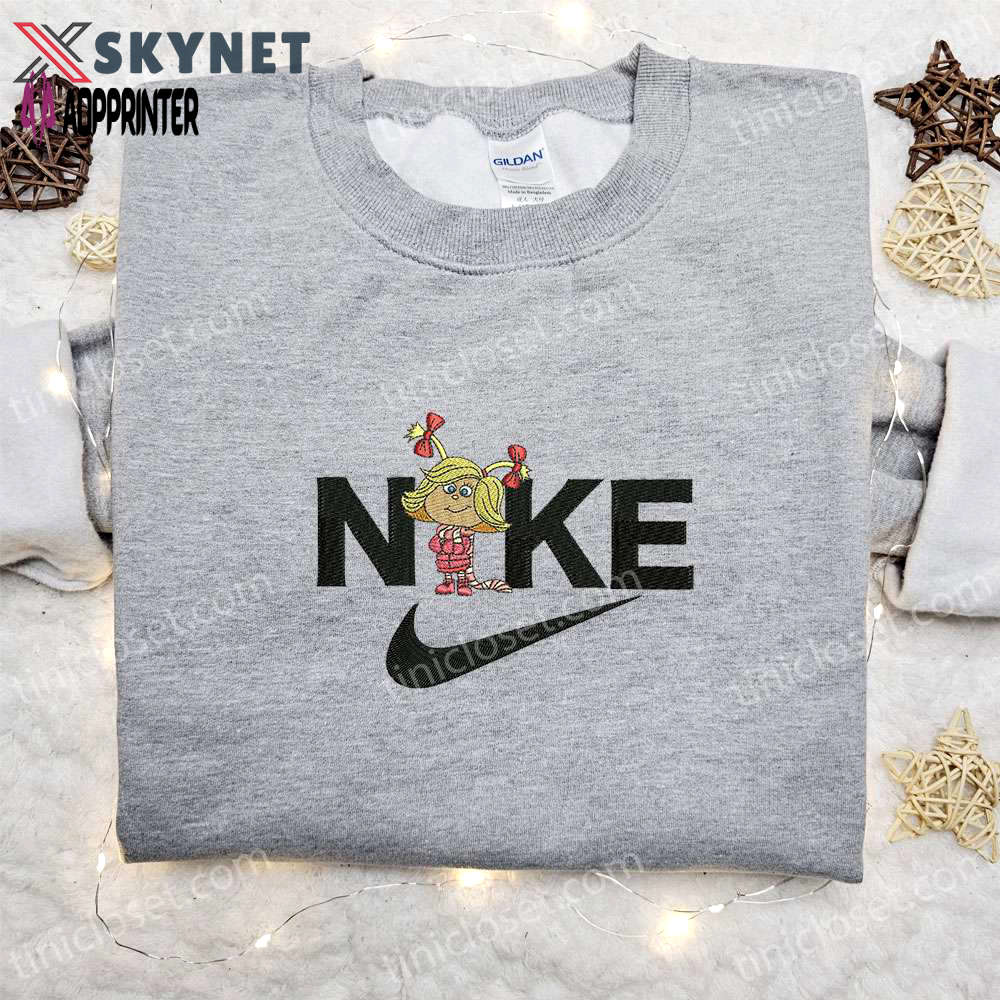 Cindy lou who x nike embroidered shirt: best nike inspired christmas gift ideas Embroidered Shirt