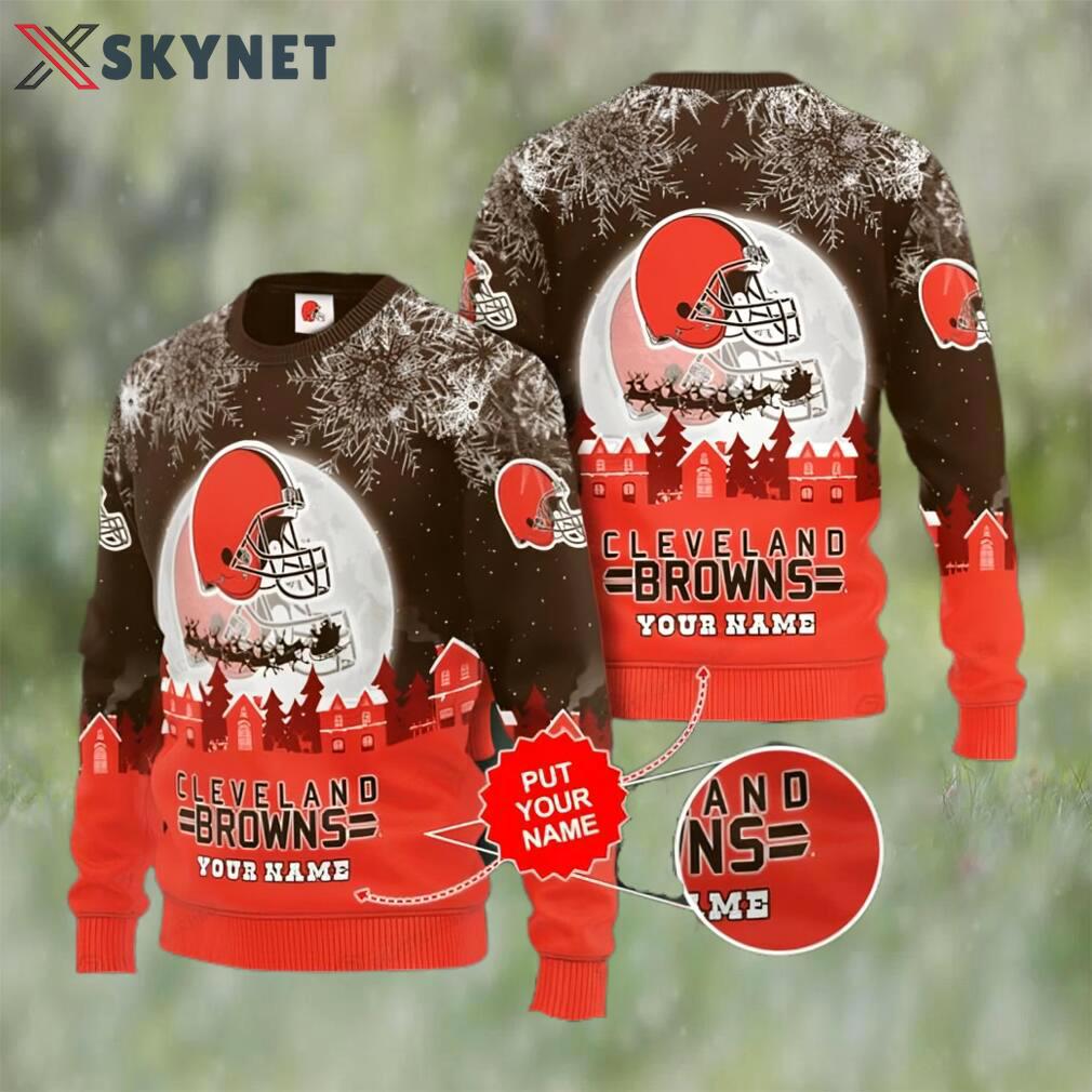 Cleveland browns custom name ugly christmas sweater Christmas Ugly Sweater