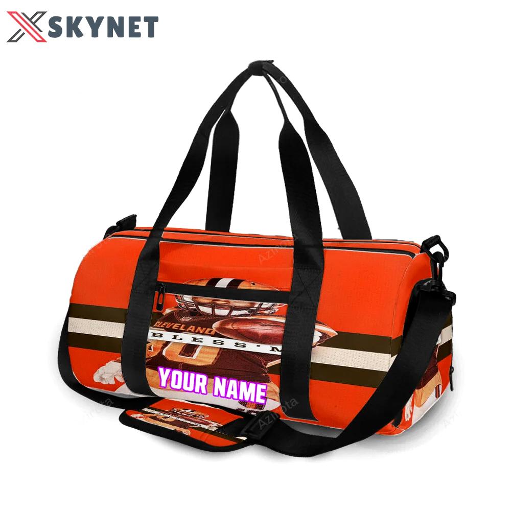 Cleveland browns jarvis landry 80 v3 personalized name travel bag gym bag 935 Travel Bag
