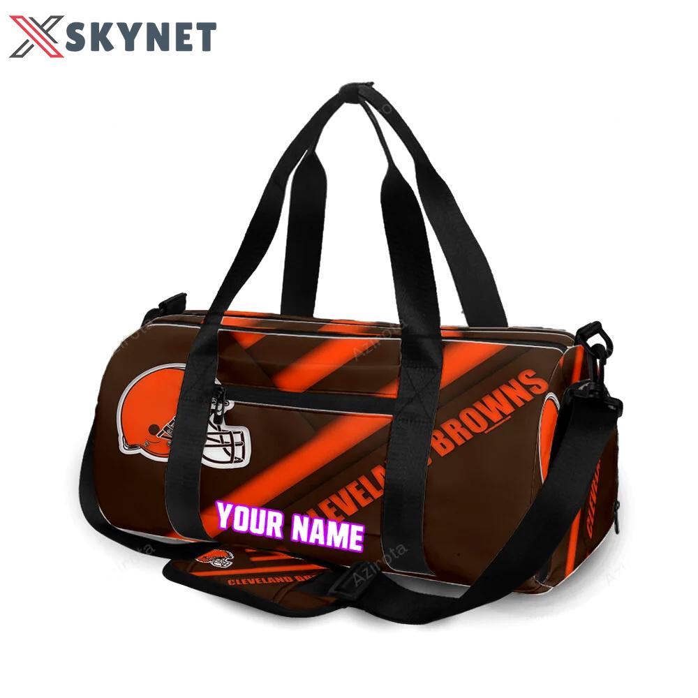 Cleveland browns logo personalized name travel bag gym bag 786 Travel Bag