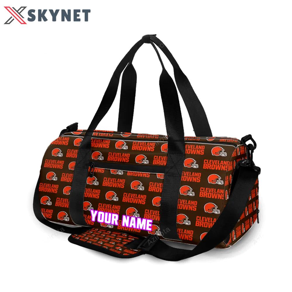 Cleveland browns logo v31 personalized name travel bag gym bag 391 Travel Bag