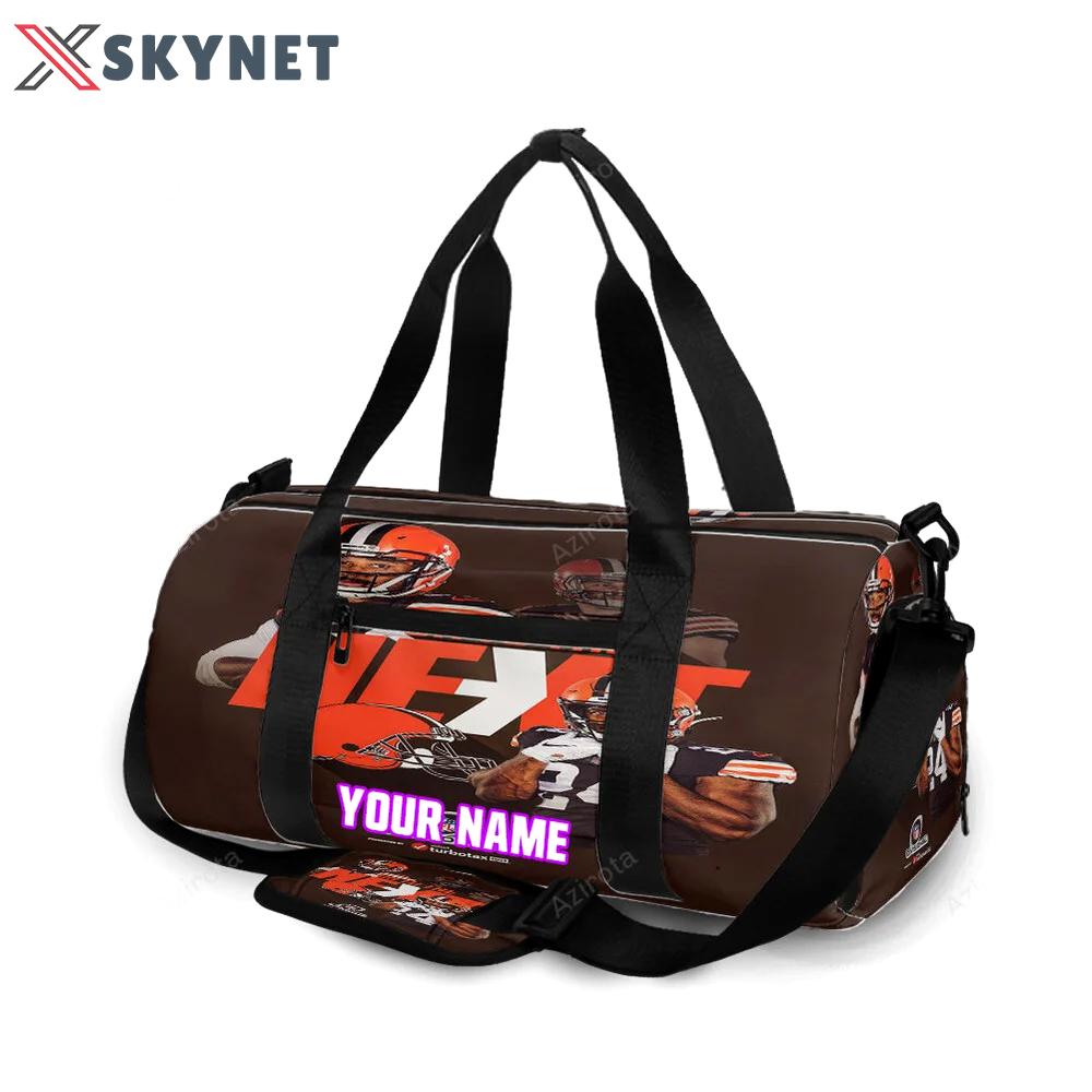 Cleveland browns on to the next personalized name travel bag gym bag 2159 Travel Bag
