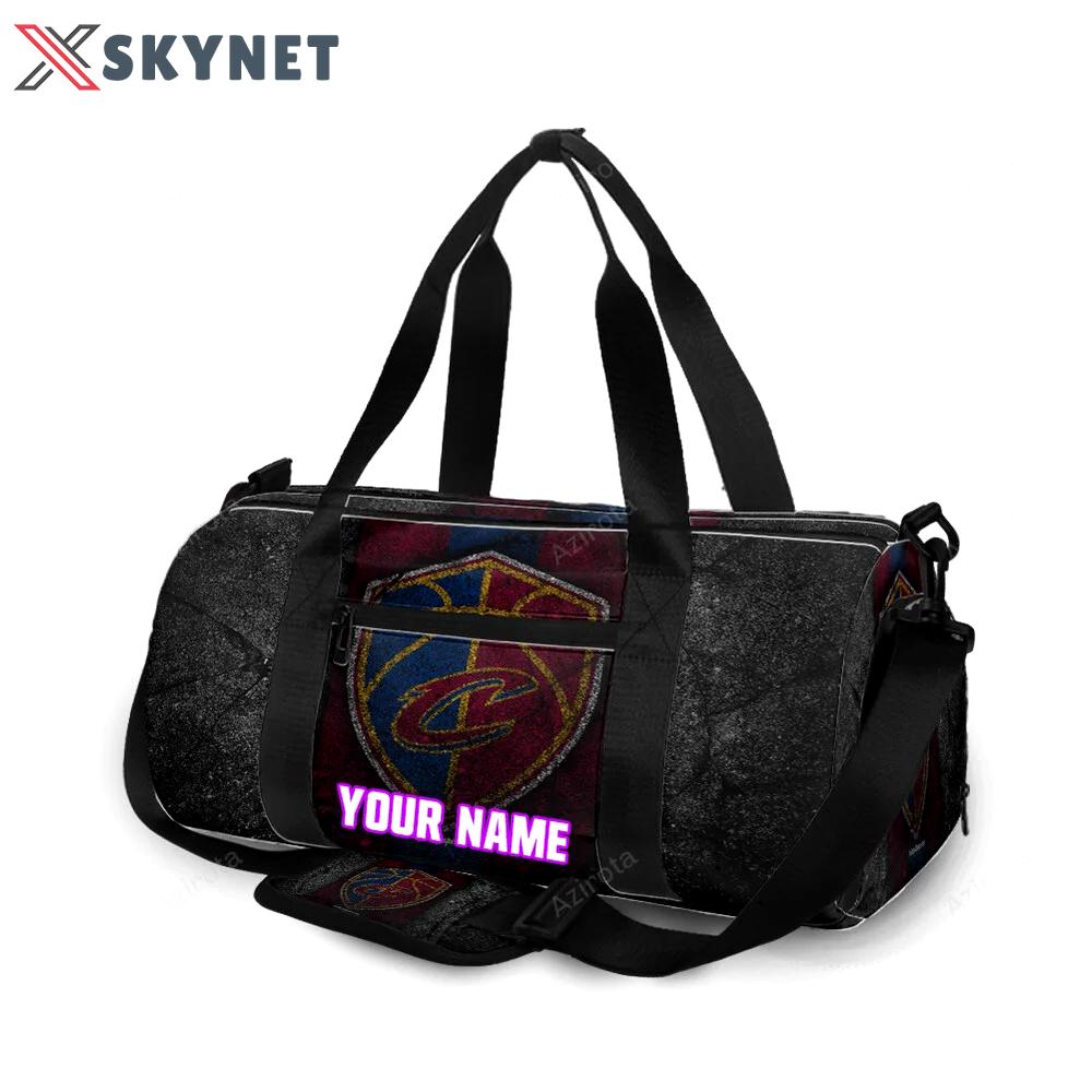 Cleveland cavaliers asphalt texture personalized name travel bag gym bag 985 Travel Bag