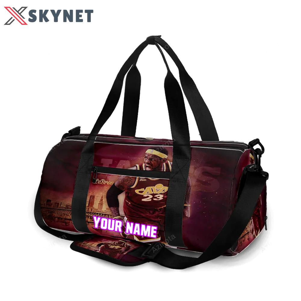 Cleveland cavaliers lebron james 23 personalized name travel bag gym bag 325 Travel Bag