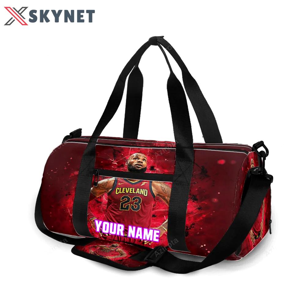 Cleveland cavaliers lebron james v2 23 personalized name travel bag gym bag 376 Travel Bag