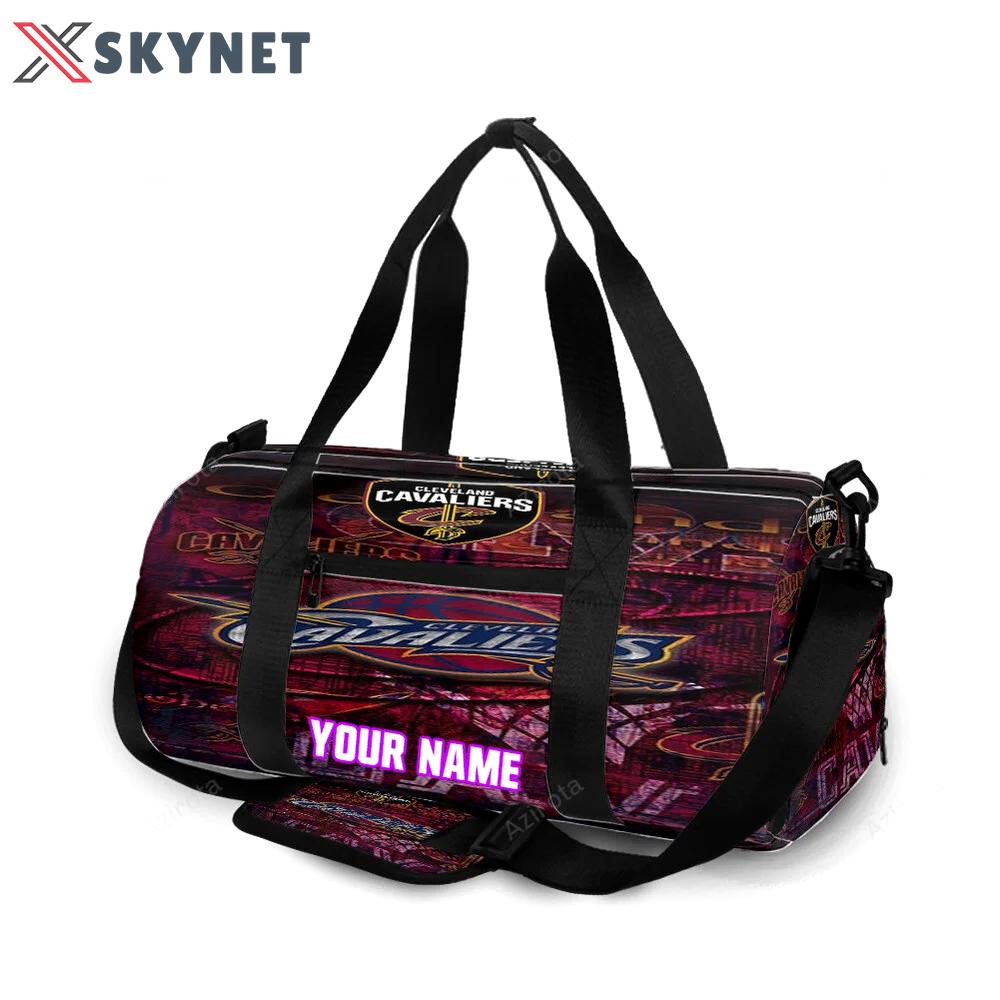 Cleveland cavaliers logo texture2 personalized name travel bag gym bag 574 Travel Bag
