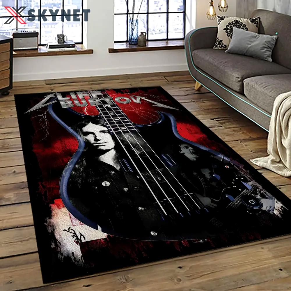 Cliff burton rapper hiphop music retangle carpet area rug home decor best gift for fan and friends cb9 Rectangle Rug