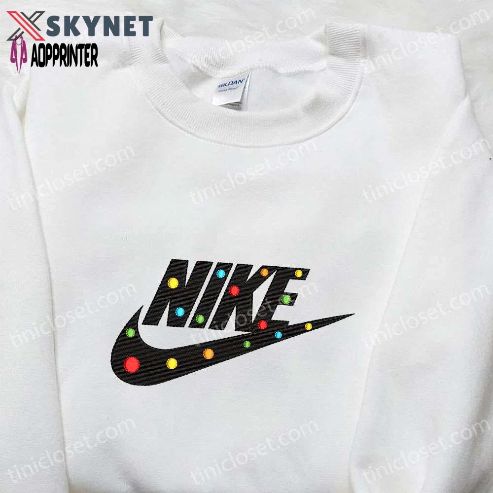 Colorful nike embroidered shirt sweatshirt & custom hoodie – vibrant nike inspired designs Embroidered Shirt