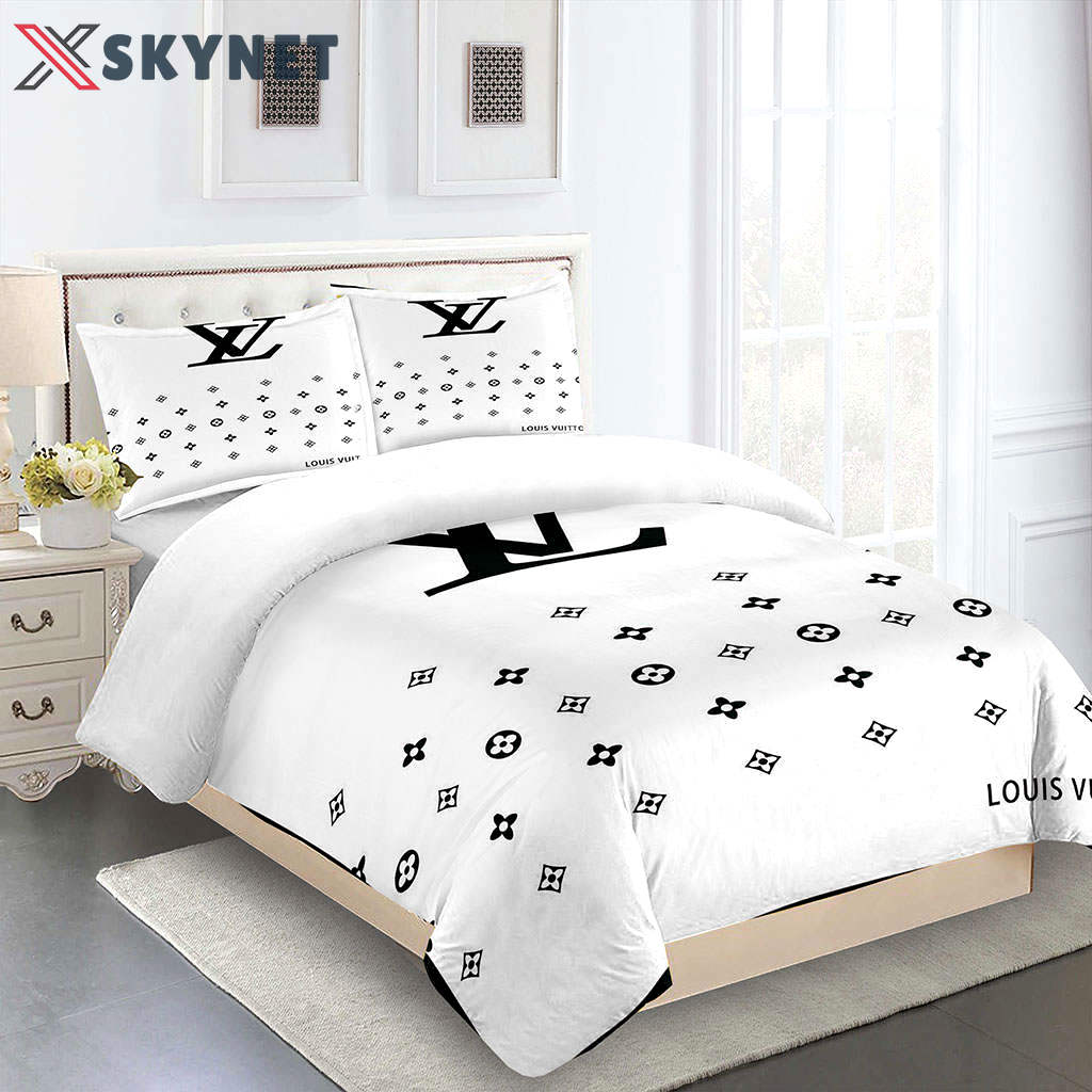 Comforter sets black white louis vuitton bedding set  home decoration Bedding Sets