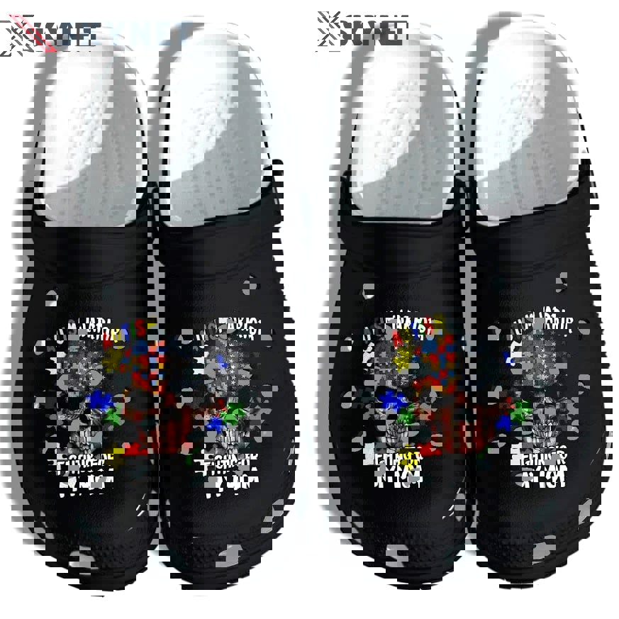 Crocs outfit - autism awareness crocs autism warrior skull usa flag fighting for my mom crocband clog shoes for men women - 59 Crocs Outfit