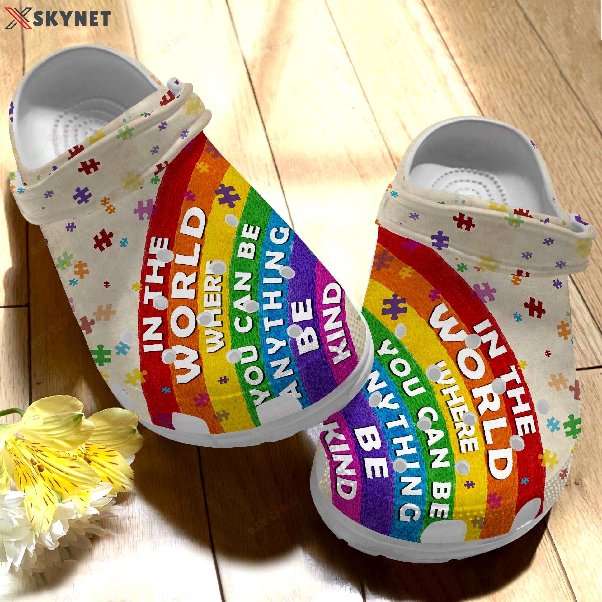 Crocs outfit - autism awareness crocs be kind in this world crocband clog shoes for men women - 61 Crocs Outfit