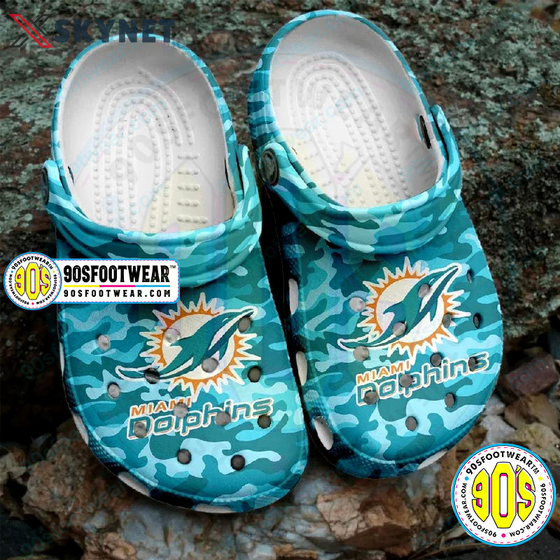 Crocs outfit - camo crocs nfl miami dolphins aqua camouflage color clog shoes - 352 Crocs Outfit