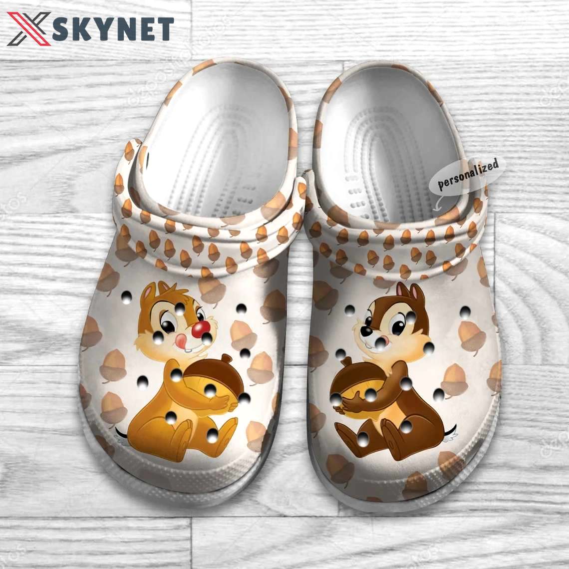 Crocs outfit - chip and dale hazelnut pattern disney graphic cartoon crocs clogs crocband shoes - 375 Crocs Outfit