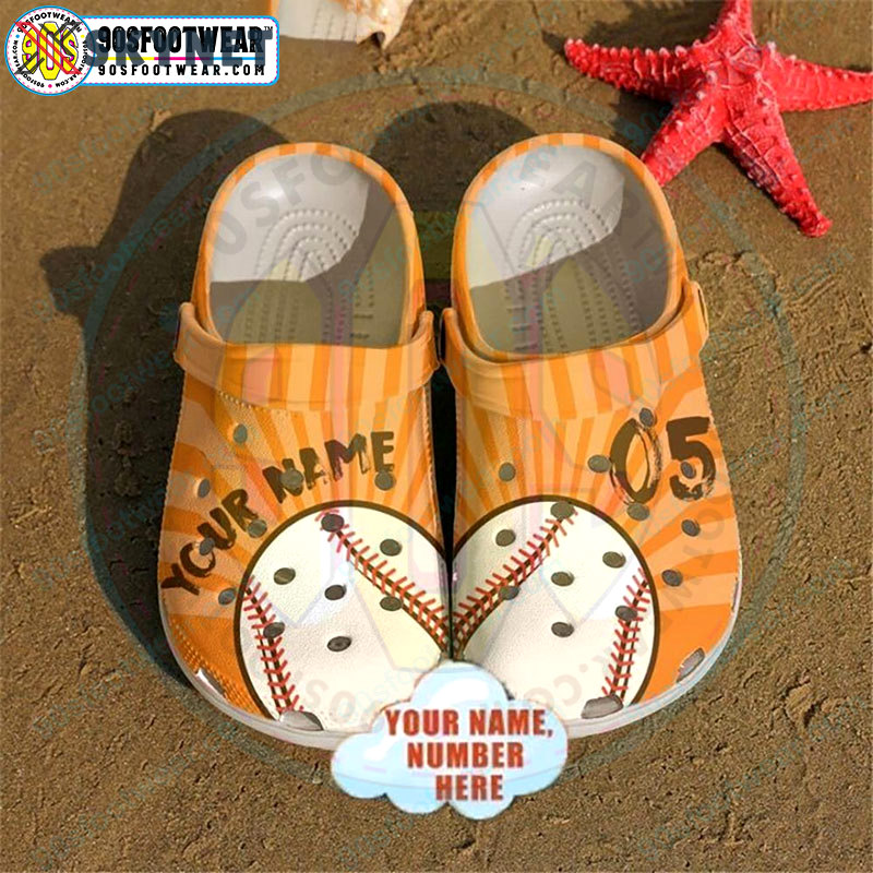 Crocs outfit - customize jersey numbers and name orange personalized baseball crocs - 498 Crocs Outfit