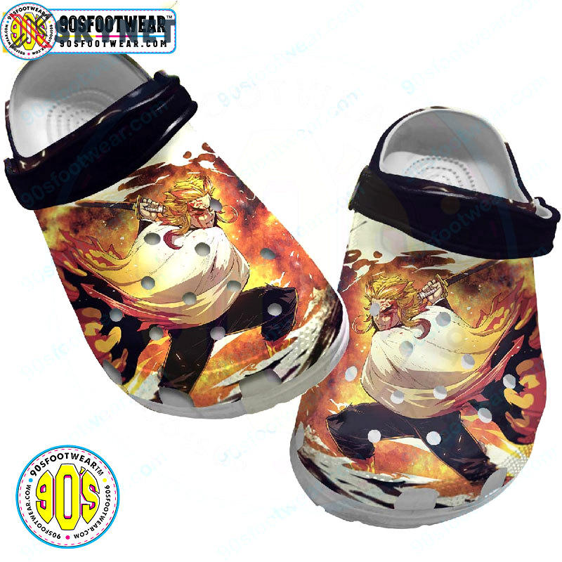 Crocs outfit - demon slayer crocs funny rengoku in demon slayer anime clog shoes - 566 Crocs Outfit