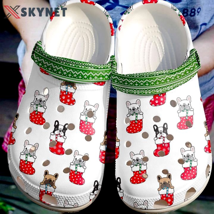 Crocs outfit - french bulldog frenchies in socks christmas crocs crocband clog shoes for men women - 735 Crocs Outfit