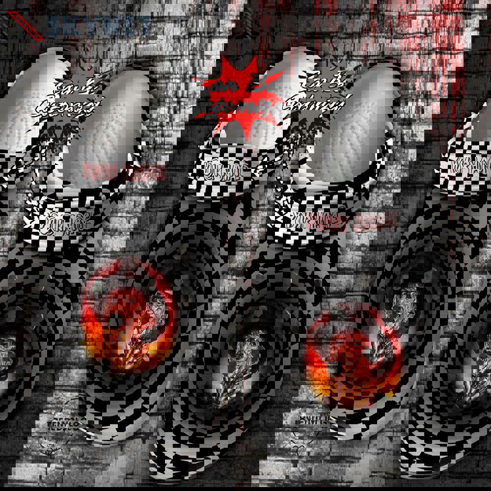 Crocs outfit - halloween crocs personalized halloween scary freddy krueger checkered tunnel clogs crocband shoes - 912 Crocs Outfit