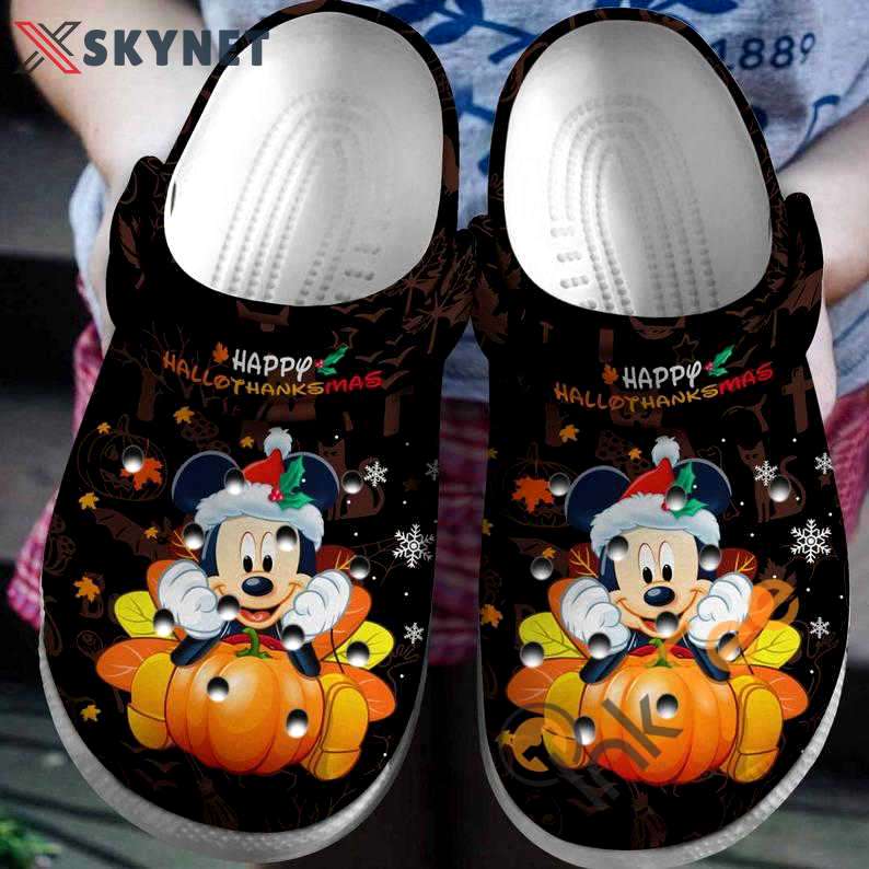 Crocs outfit - mickey mouse happy hallothanksmas crocs crocband clogs shoes for thanksgiving - 1447 Crocs Outfit