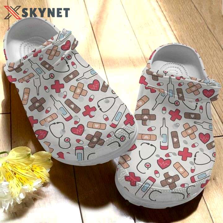 Crocs outfit - nurse symbols pattern crocs crocband clog shoes for men women - 1573 Crocs Outfit