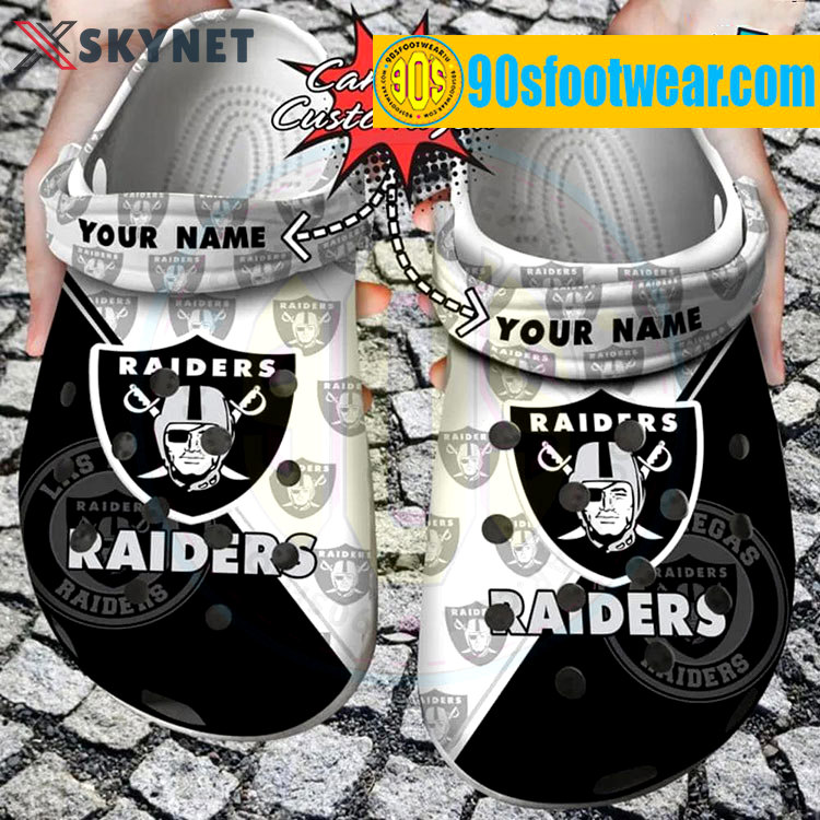 Crocs outfit - personalized raider crocs logo las vegas raiders football team custom classic clog - 1817 Crocs Outfit