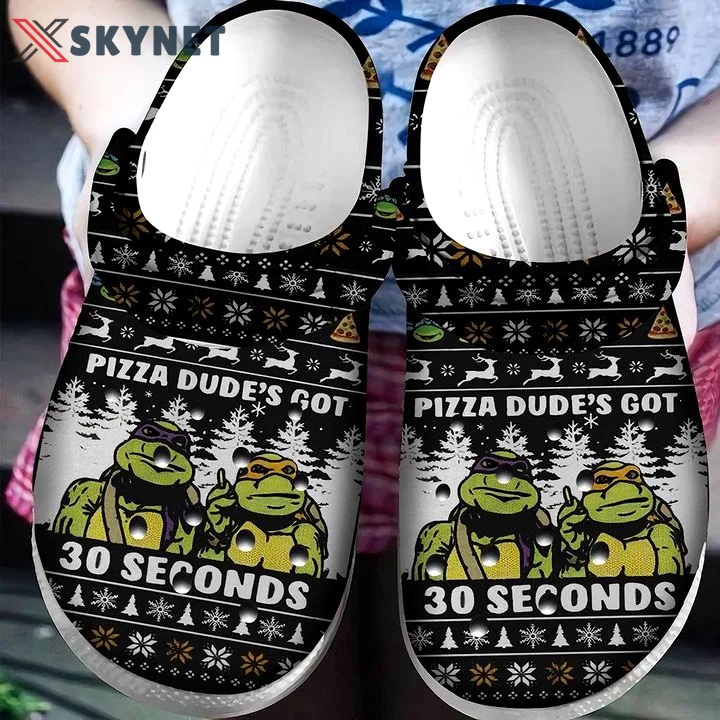 Crocs outfit - pizza dude’s got 30 seconds ninja turtle ugly pattern christmas crocs crocband clog shoes for men women - 1880 Crocs Outfit