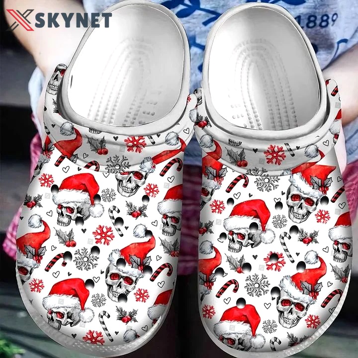 Crocs outfit - santa skull christmas pattern crocs crocband clog shoes for men women - 1992 Crocs Outfit