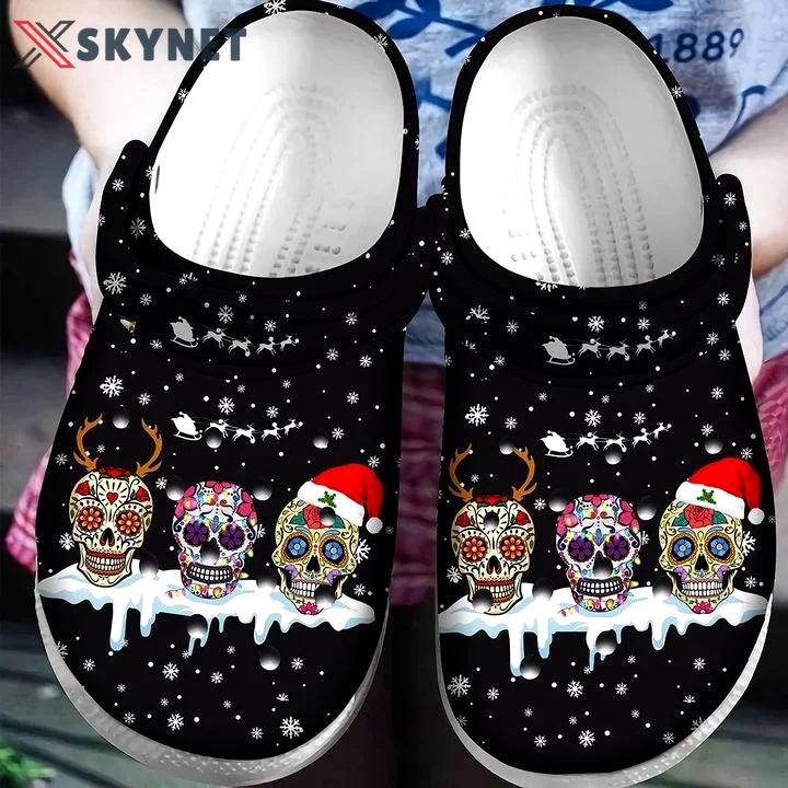 Crocs outfit - sugar skull christmas crocs crocband clog shoes for men women - 2130 Crocs Outfit