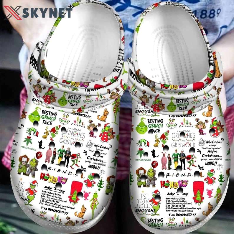 Crocs outfit - the grinch funny christmas pattern crocs clogs crocband shoes - 2206 Crocs Outfit