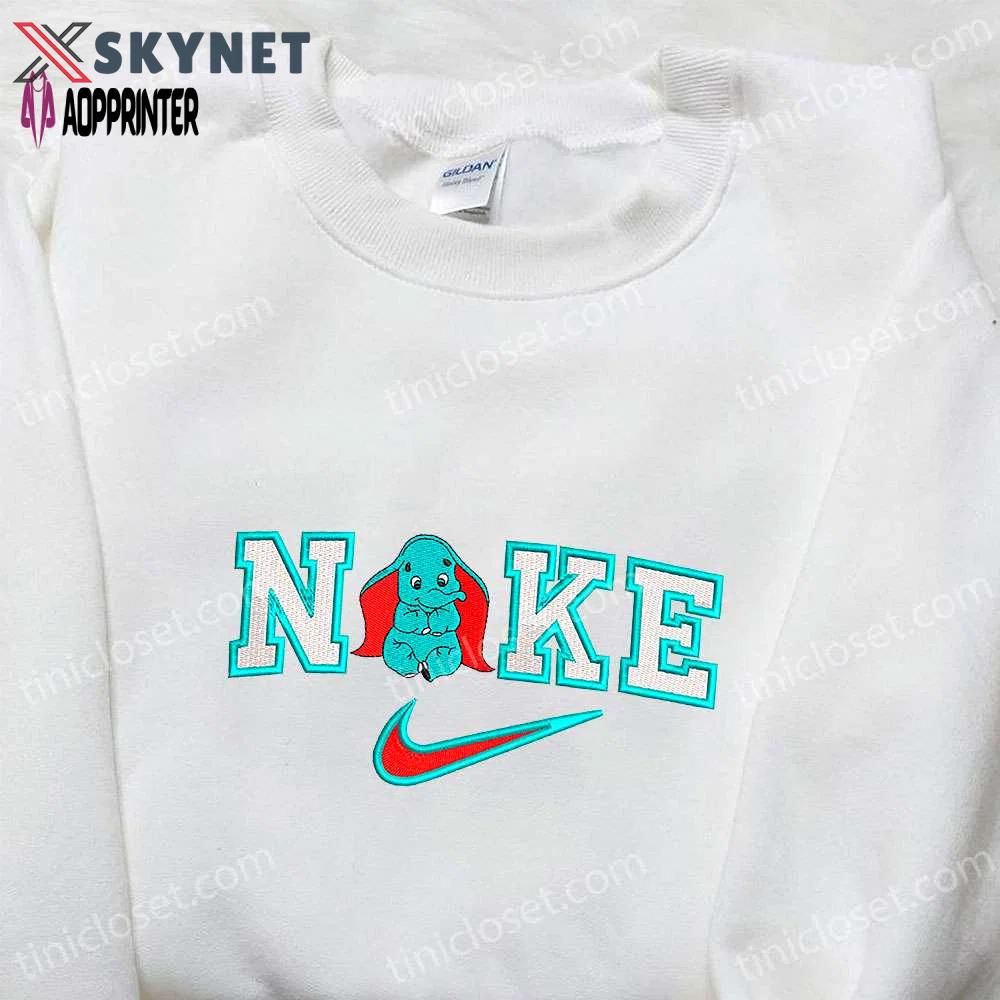 Custom baby dumbo x nike embroidered shirt – best birthday gift idea Embroidered Shirt