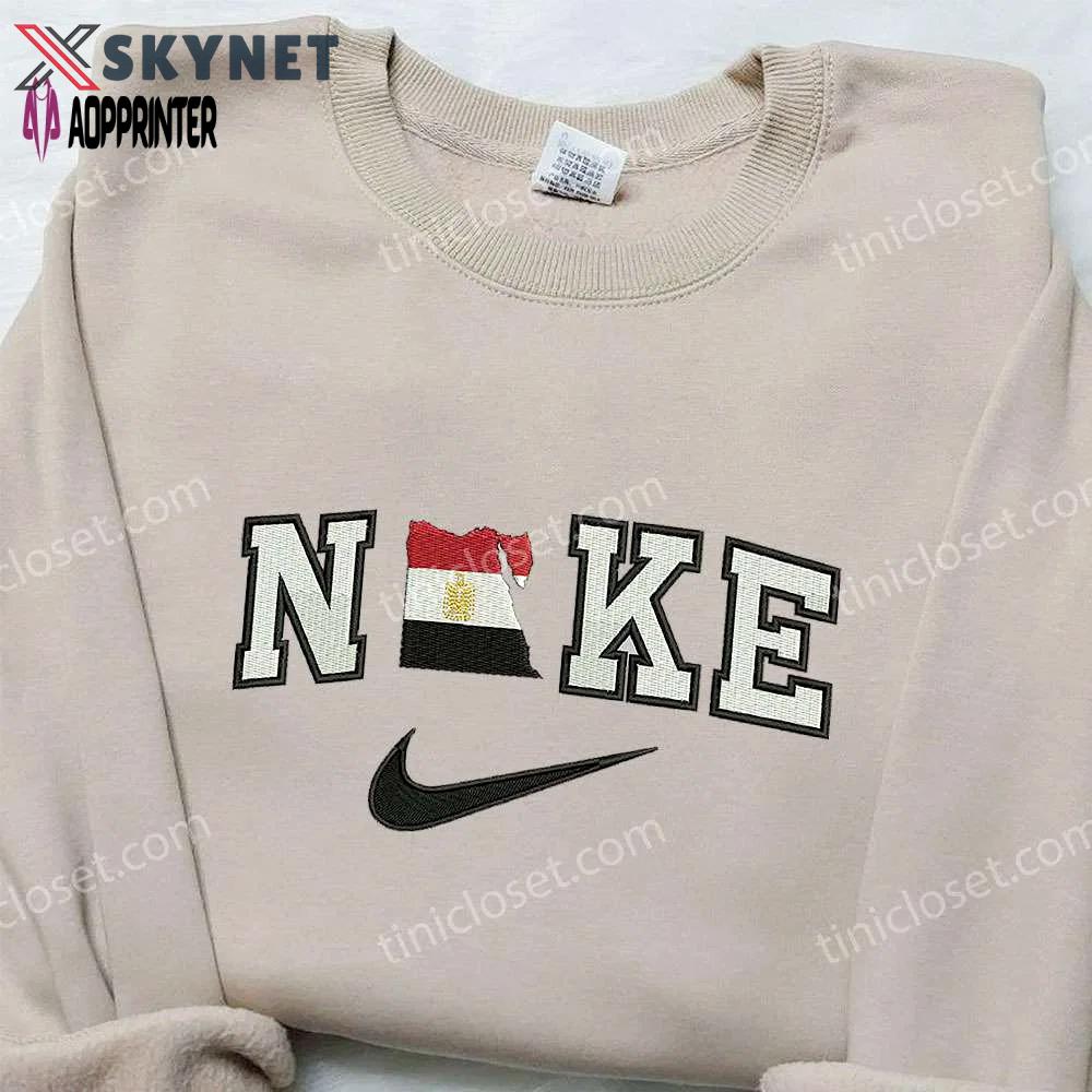 Custom nike embroidered shirt: egypt x nike gift for wife – unique and stylish Embroidered Shirt
