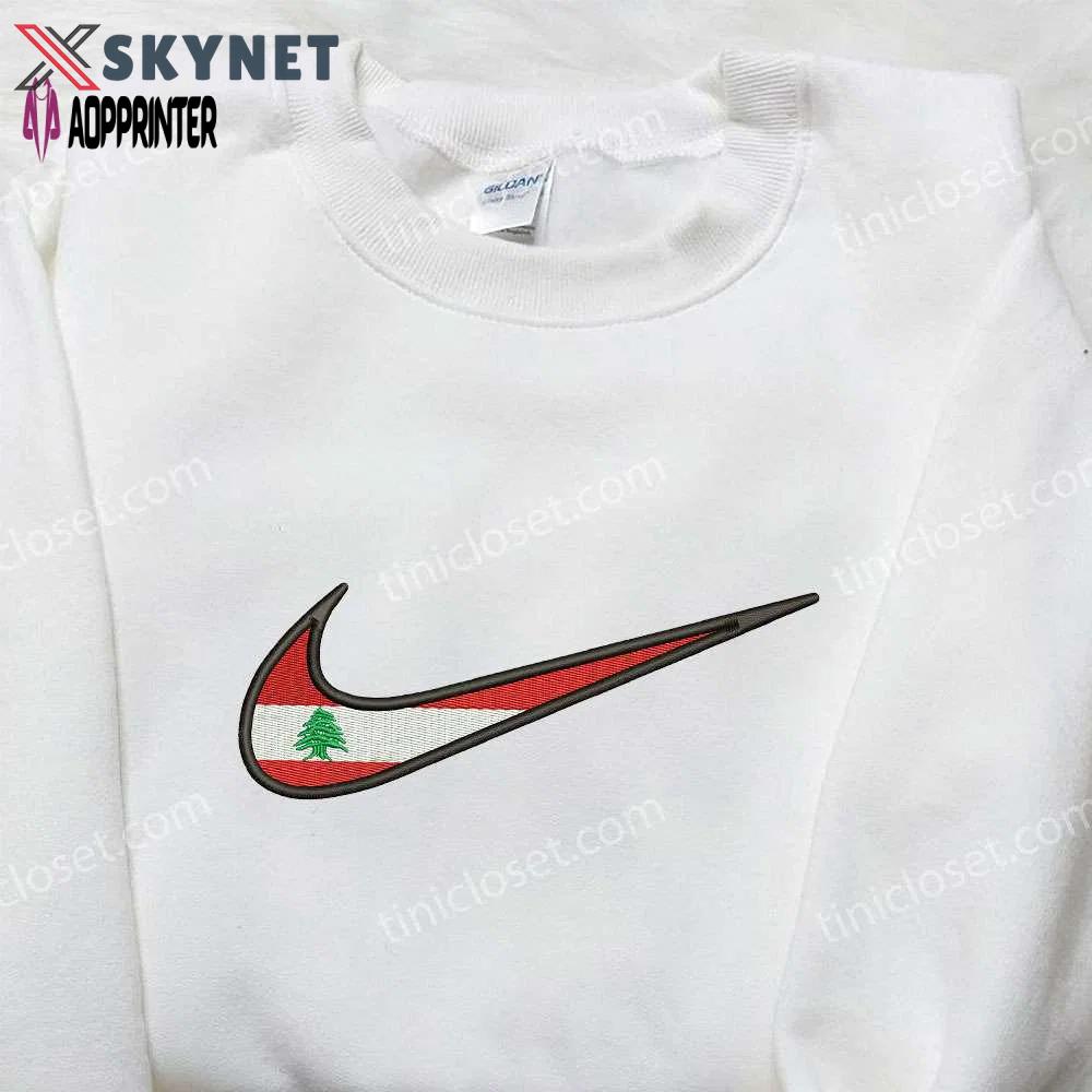Custom nike embroidered shirt – perfect gift for husband flag design Embroidered Shirt