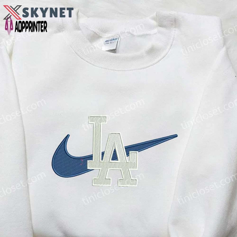 Custom nike x la embroidered shirt: perfect family gift Embroidered Shirt
