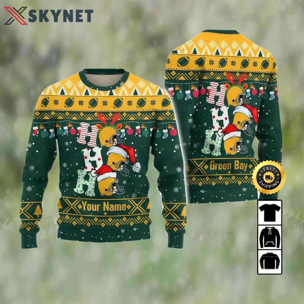 Customized green bay packers ugly christmas sweater, faux wool sweater, national football league, gifts for fans football nfl, football 3d ugly sweater ? prinvity Christmas Ugly Sweater