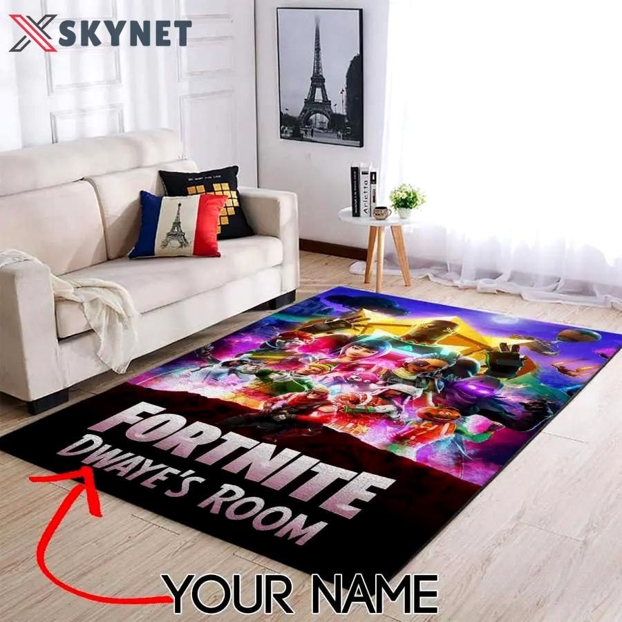 Customized name fortnite home decor carpet rug living room 200327 Rectangle Rug