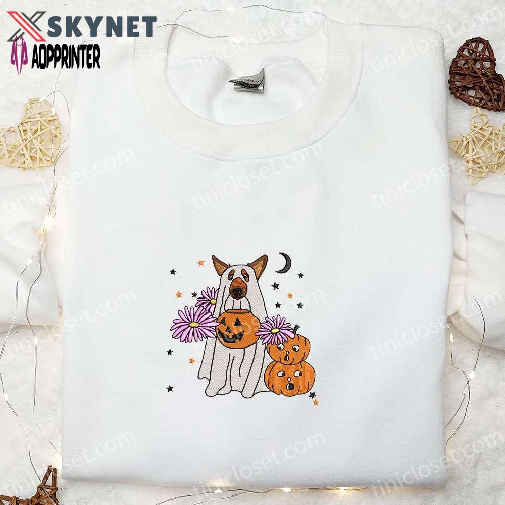 Cute but creepy halloween dog embroidered shirt – best halloween gift for dog lovers Embroidered Shirt