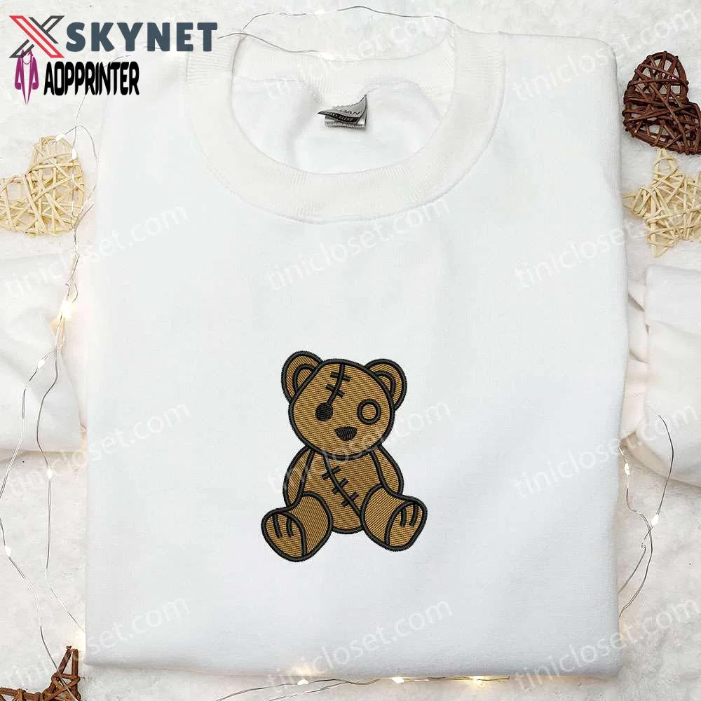 Cute teddy bear embroidered shirt: perfect family gift for all occasions Embroidered Shirt