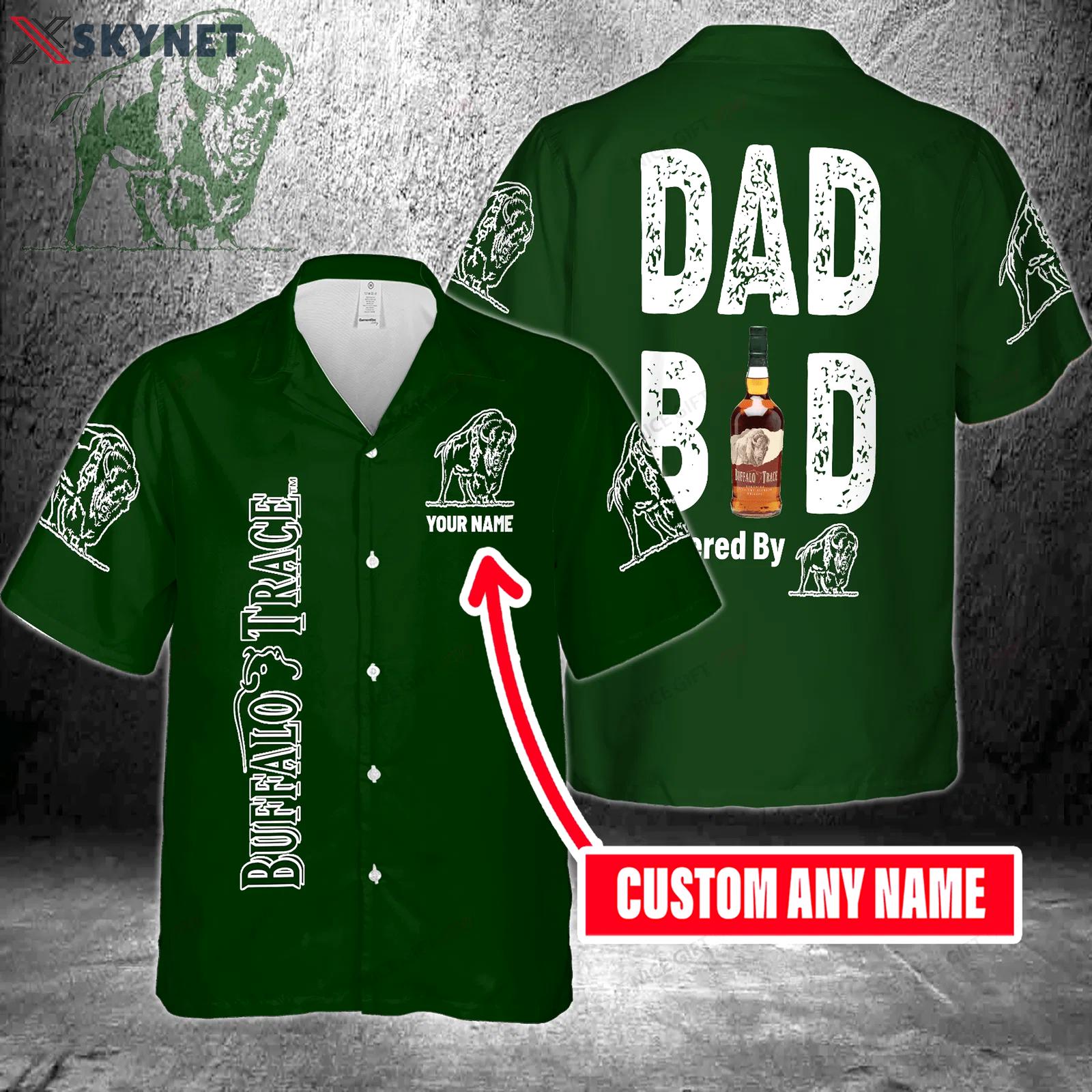 Dad bod powered by buffalo trace custom name hawaiian shirt for men and women Hawaii Shirt