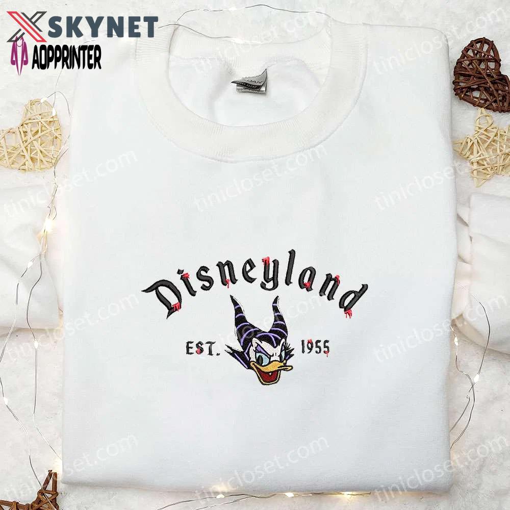 Daisy duck maleficent evil est 1955 sweatshirt – perfect for halloween! disney embroidered hoodie Embroidered Shirt