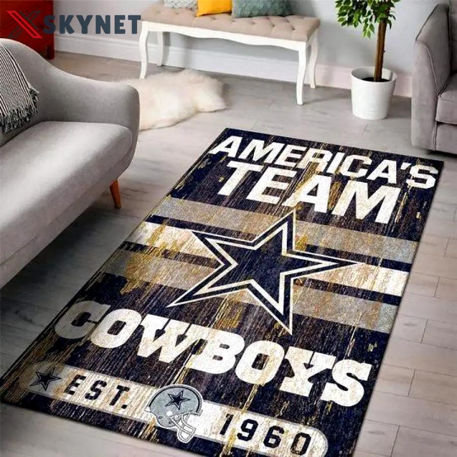 Dallas cowboys area rug living room rug home decor nfl football rb7a8e7e8231 Rectangle Rug