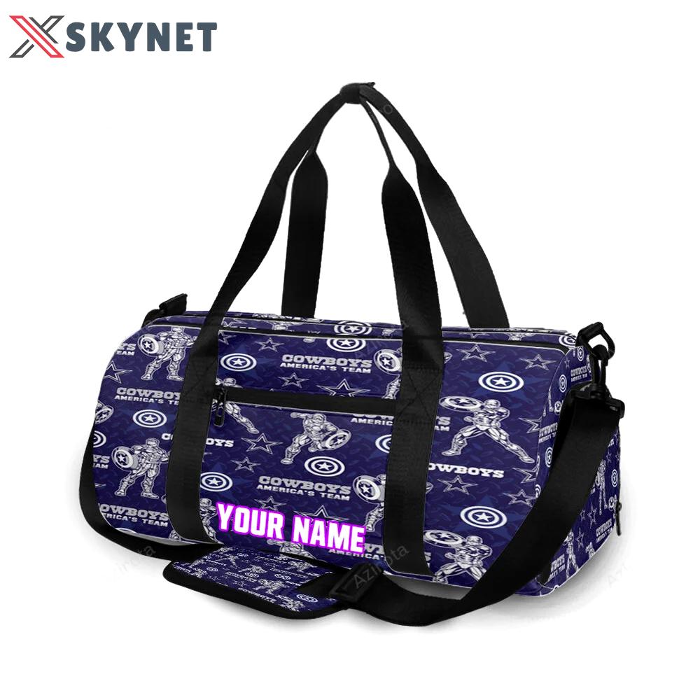 Dallas cowboys captain american personalized name travel bag gym bag 1572 Travel Bag