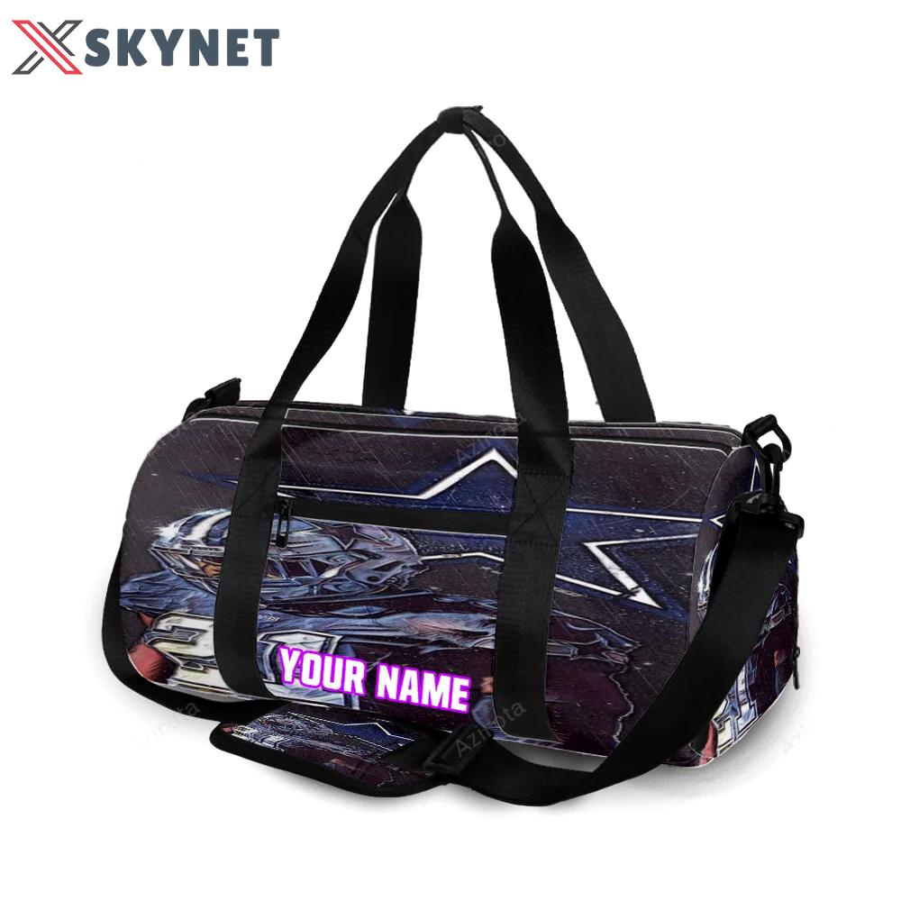 Dallas cowboys ezekiel staning under rain personalized name travel bag gym bag 1919 Travel Bag