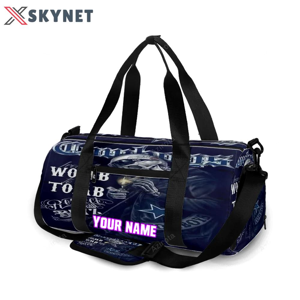 Dallas cowboys from the womb personalized name travel bag gym bag 1325 Travel Bag