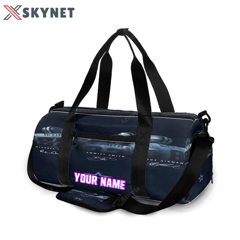 Dallas cowboys michael emmitt troy personalized name travel bag gym bag 783 Travel Bag