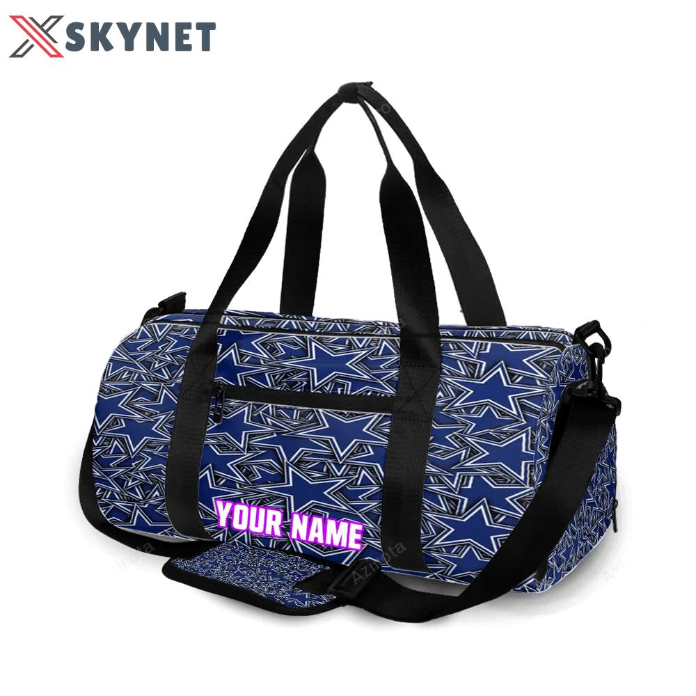 Dallas cowboys navy star personalized name travel bag gym bag 1541 Travel Bag