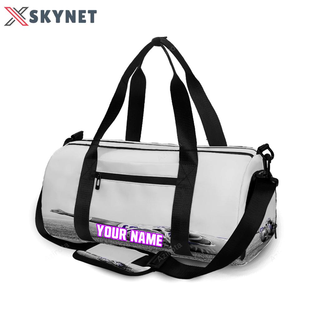 Dallas cowboys players purple white personalized name travel bag gym bag 2031 Travel Bag