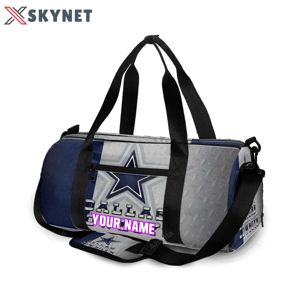 Dallas cowboys star metal personalized name travel bag gym bag 2028 Travel Bag