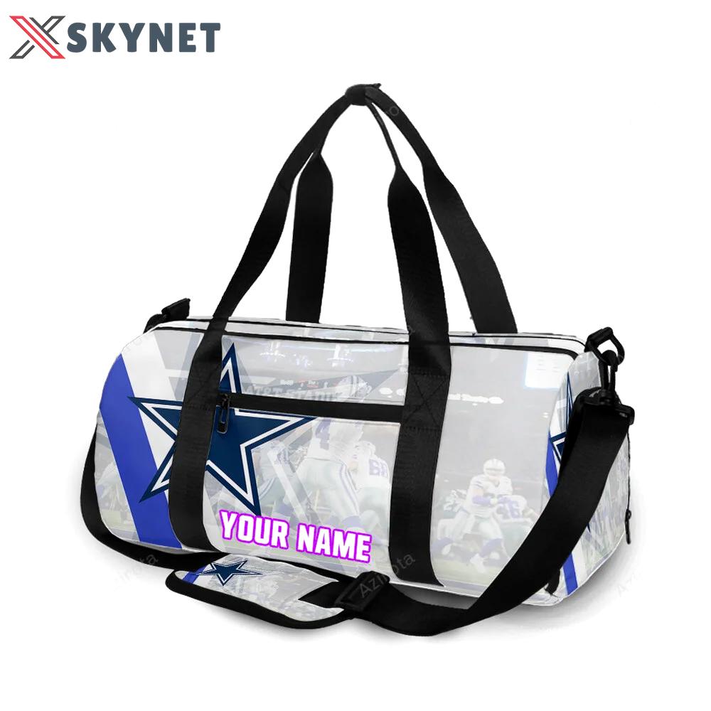 Dallas cowboys star prescott playing personalized name travel bag gym bag 355 Travel Bag