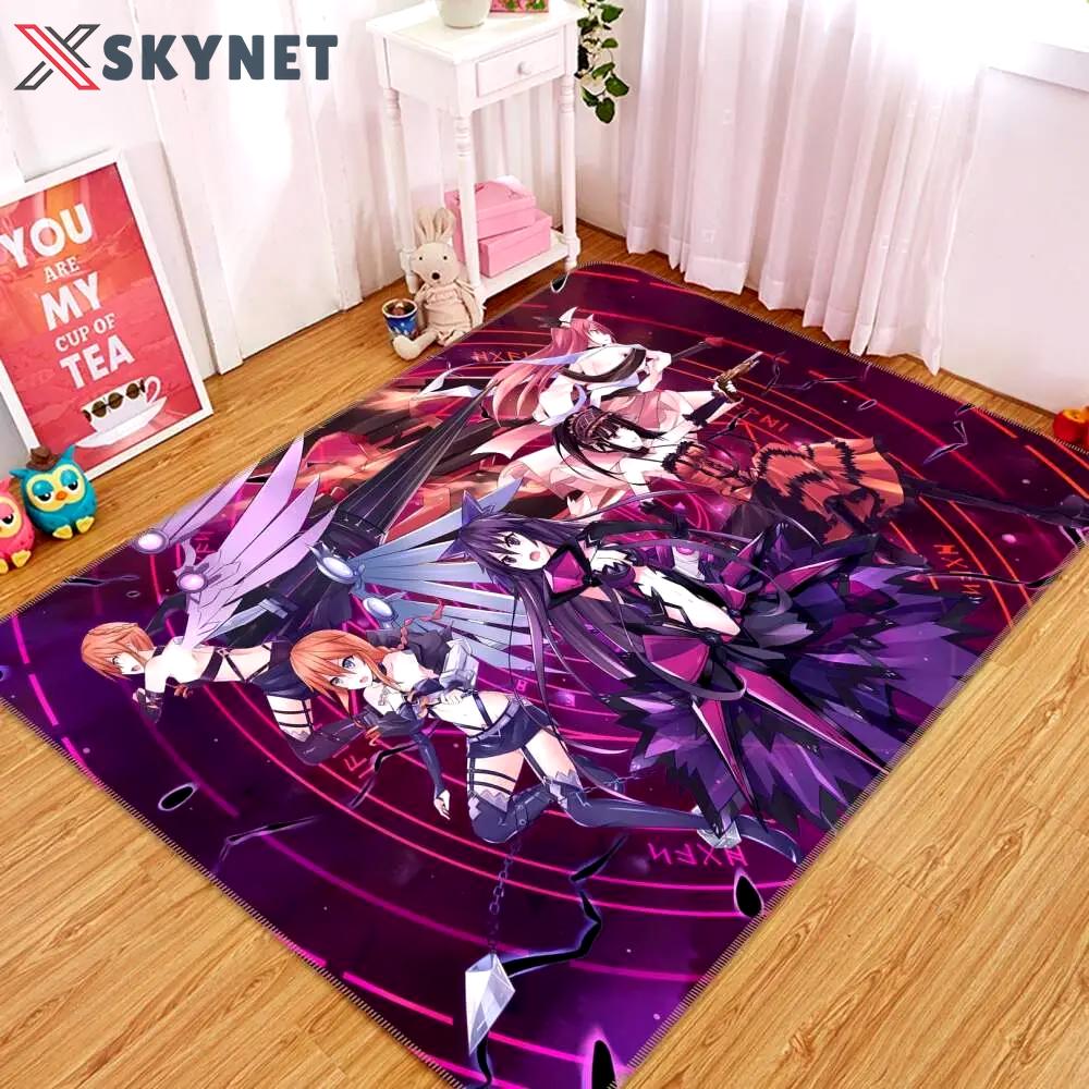 Date a live anime 1 area rug living room and bed room rug rug regtangle carpet floor decor home decor Rectangle Rug
