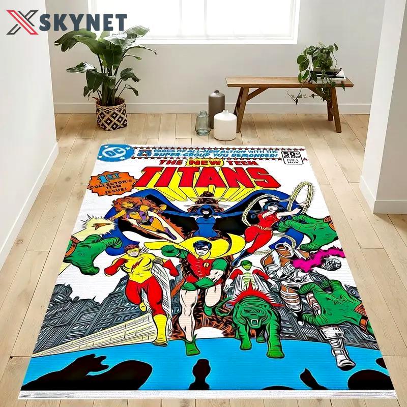 Dc comics teen titans the new teen titans area rug living room and bed room rug rug regtangle carpet floor decor home decor Rectangle Rug