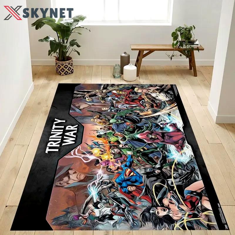 Dc comics the trinity war area rug living room and bed room rug rug regtangle carpet floor decor home decor Rectangle Rug